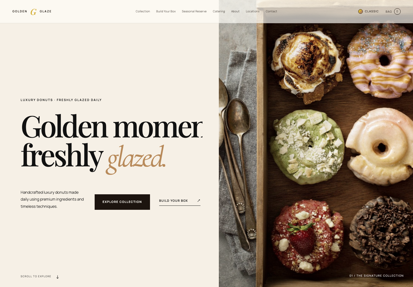 Golden Glaze website template screenshot